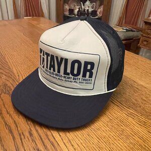 Vintage Taylor Chevy Olds Buick Rexburg Idaho Blue/White Snapback Trucker Hat